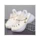 Женские Crocs Classic Bae Translucent Clog White с цепью