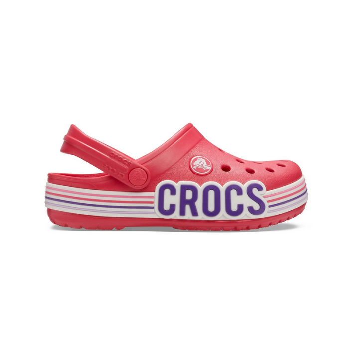 Crocs Kids Crocband Clog Logo Stripe Poppy Red