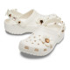 Жіночі Crocs Classic Metallic Blooms Clog White з квіточками