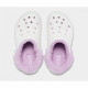 Женские зимние утепленные Crocs Baya Lined Fuzz-Strap Clogs White