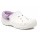 Жіночі зимові утепленні Crocs Baya Lined Clog Fuzz-Strap Clogs White